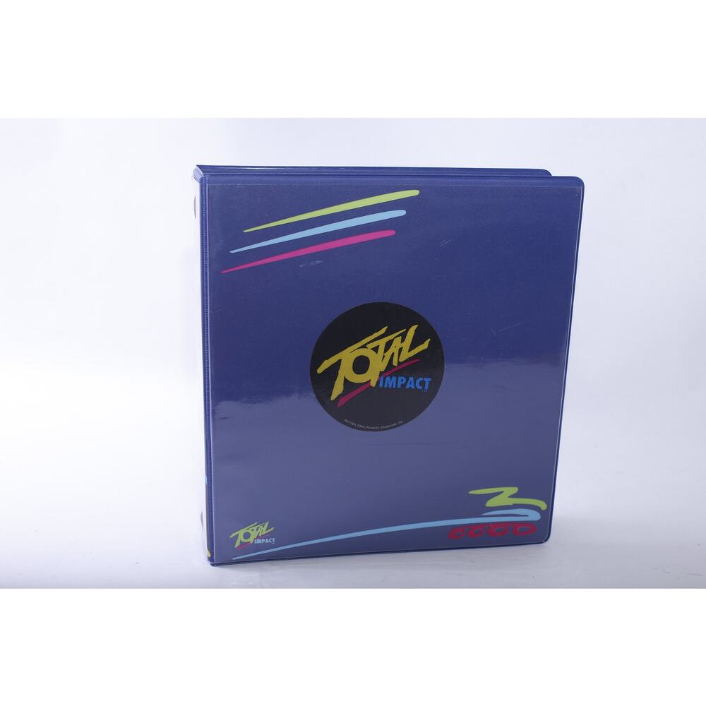Total Impact, Binder, Blue Cover, Office, School, Papers Storage, Documents, 740